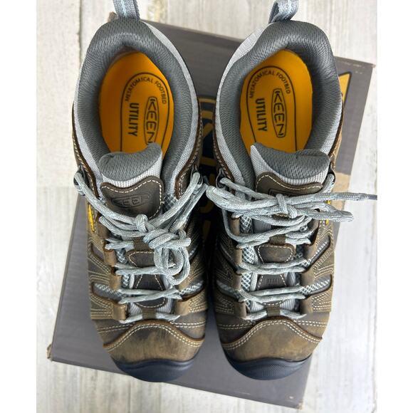 Keen Flint II Women’s 8.5 Wide Brown Steel Toe Waterproof Work Sneakers Shoe NWT - Picture 4 of 9